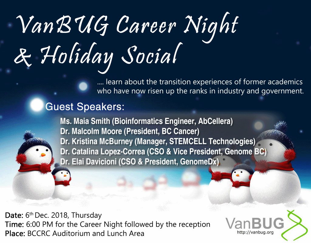VanBUG career night & Holiday social