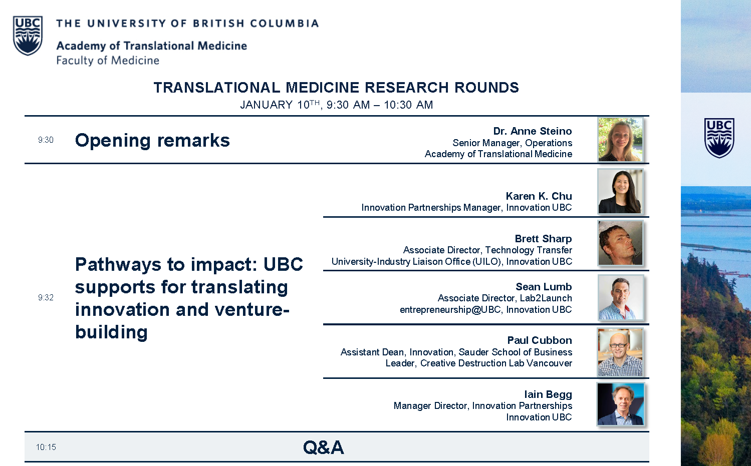 Translational Medicine Research Rounds