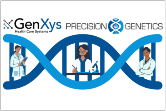 Genxys and Precision Genetics logo