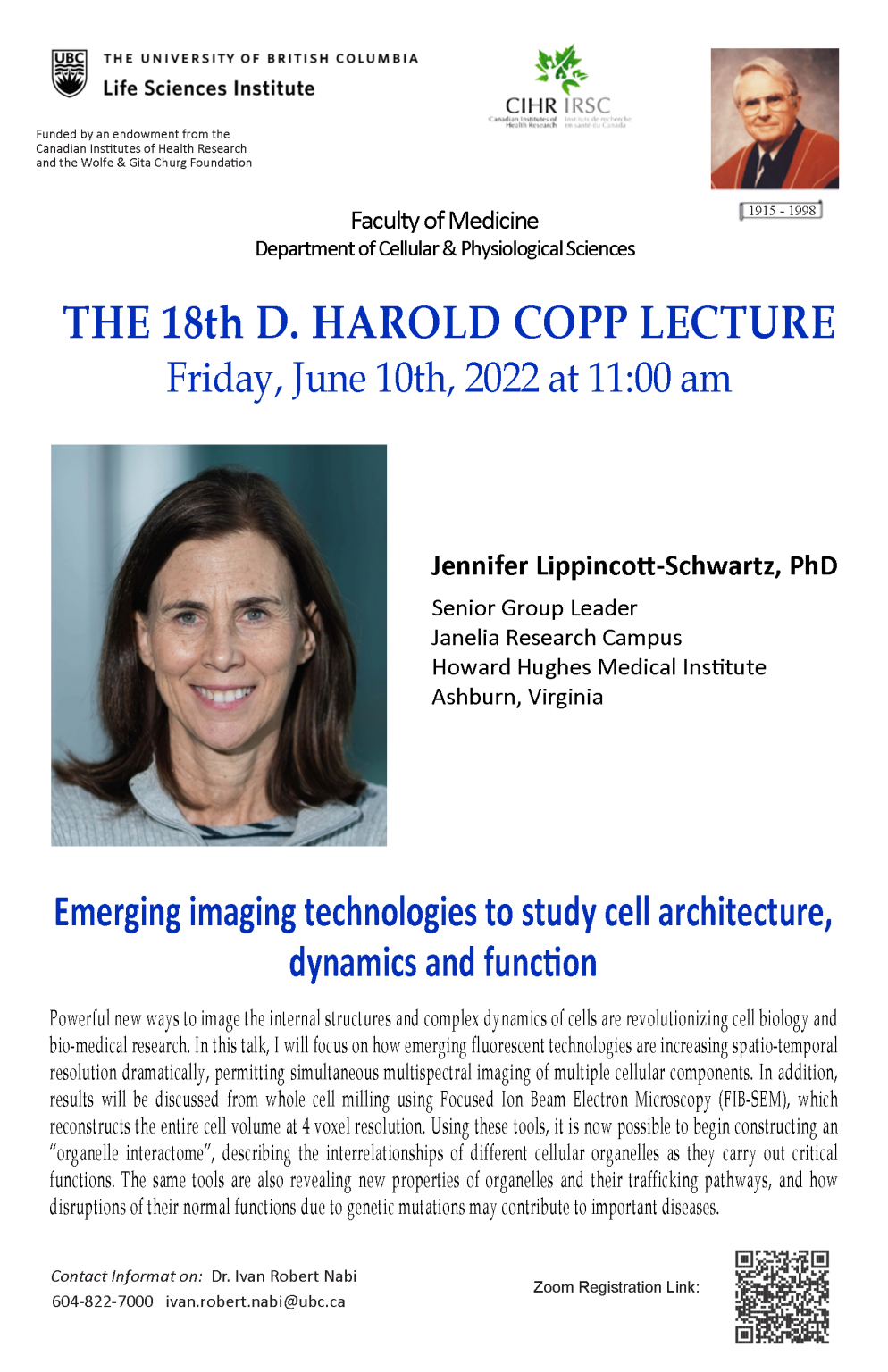 18th D. Harold Copp Lecture