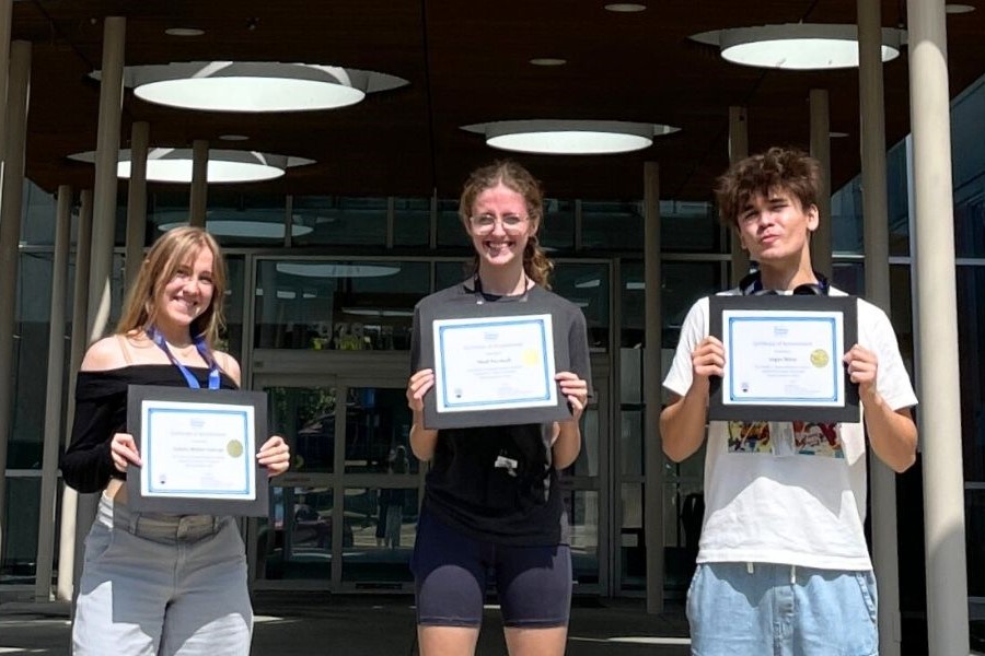 seed2STEM students (from left to right): Dakota Walker-Laberge, Madison Perreault, and Logan Mora