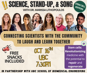 A variety show with brilliant scientists, hilarious comedians, and music along the way! Get tickets for the show on October 16th.