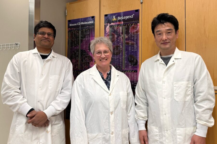 Dr. Suresh Kari, Dr. Cheryl Pfeifer, and Kyung Bok Choi